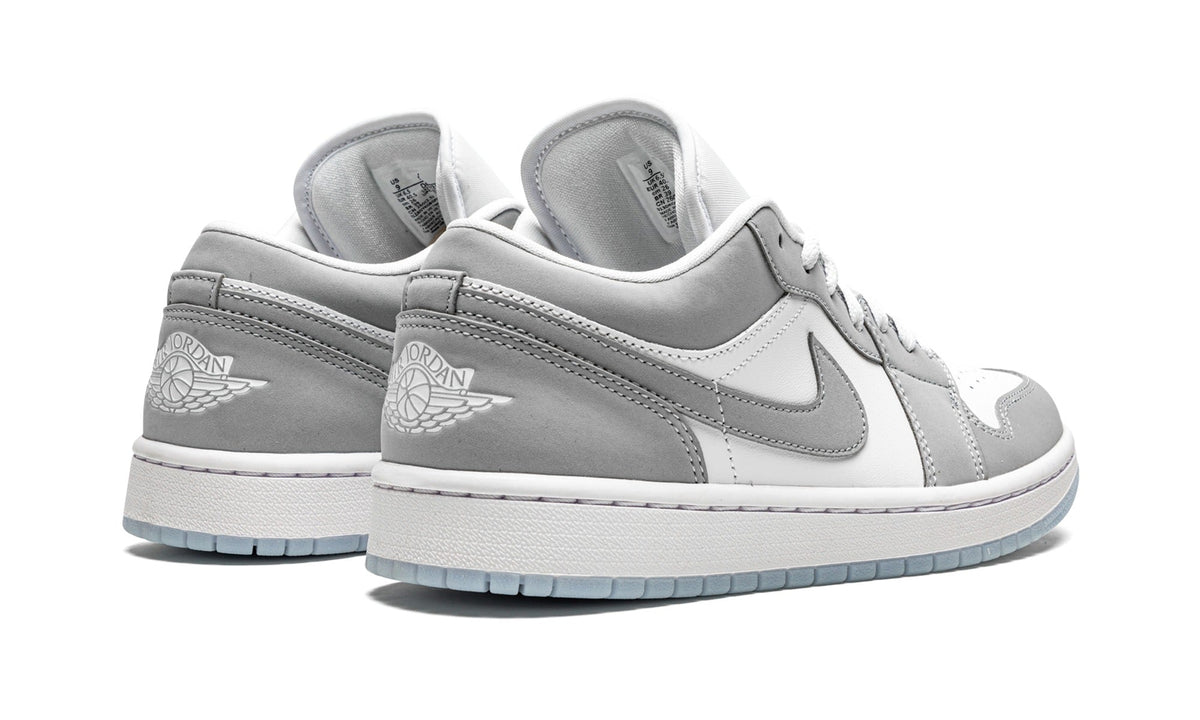 Air Jordan 1 Low Sneakers in White & Light Grey