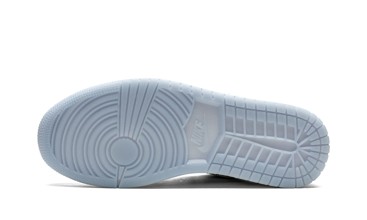Air Jordan 1 Low Sneakers in White & Light Grey