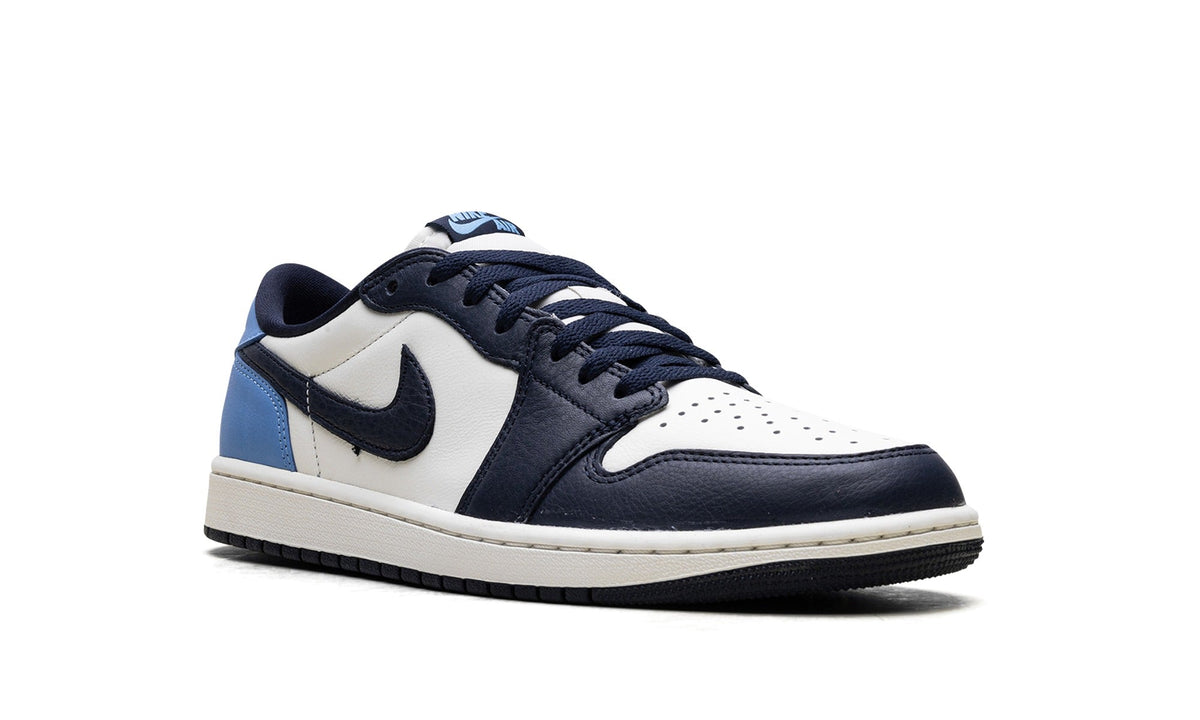 Air Jordan 1 Low Sneakers in Black, White & Royal Blue