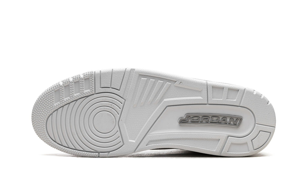 Air Jordan 3 Sneakers – White & Silver Grey