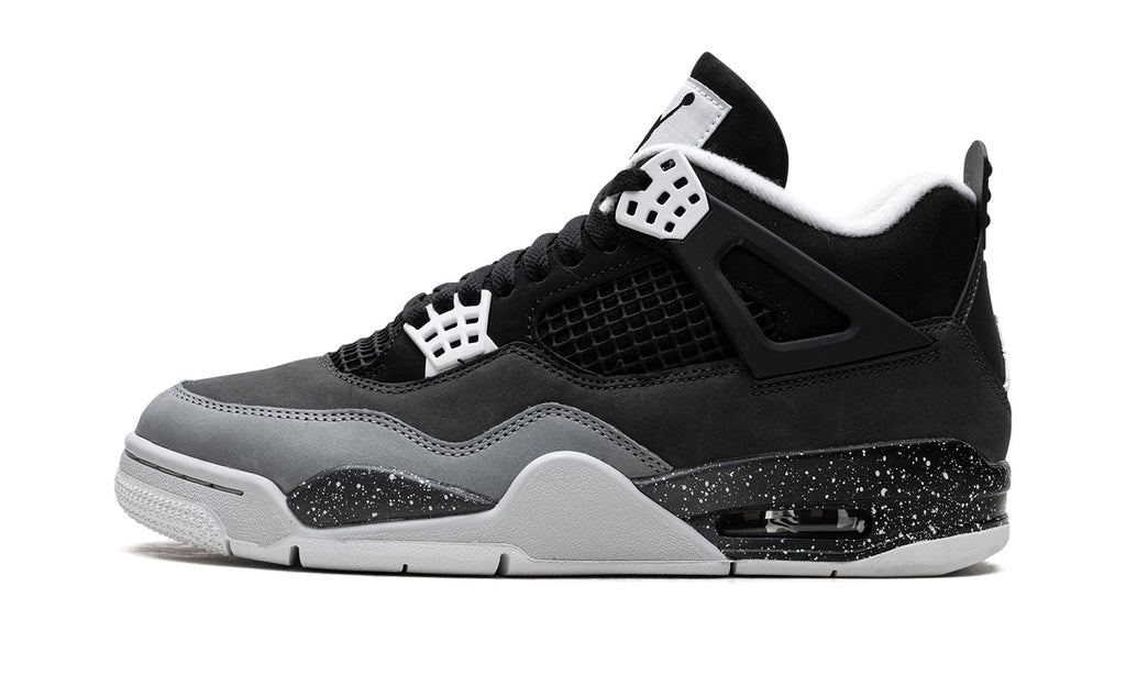Air Jordan 4 Sneakers – Black, Grey & White