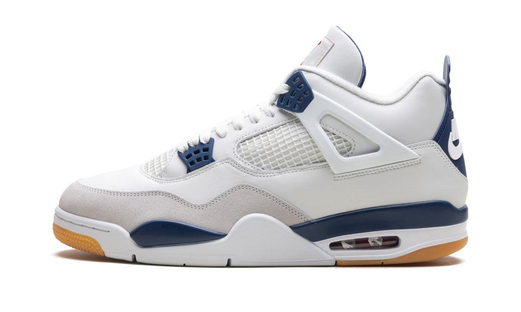 Nike SB x Air Jordan 4 Sneakers – White, Navy & Gum