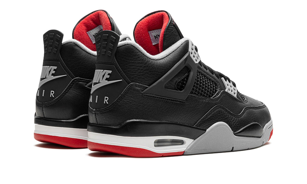 Air Jordan 4 Sneakers – Black, Grey & Red