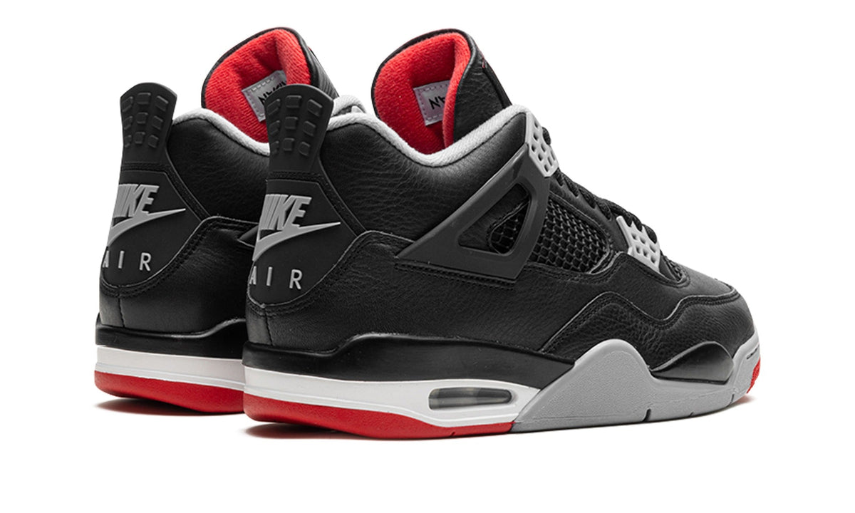 Air Jordan 4 Sneakers – Black, Grey & Red