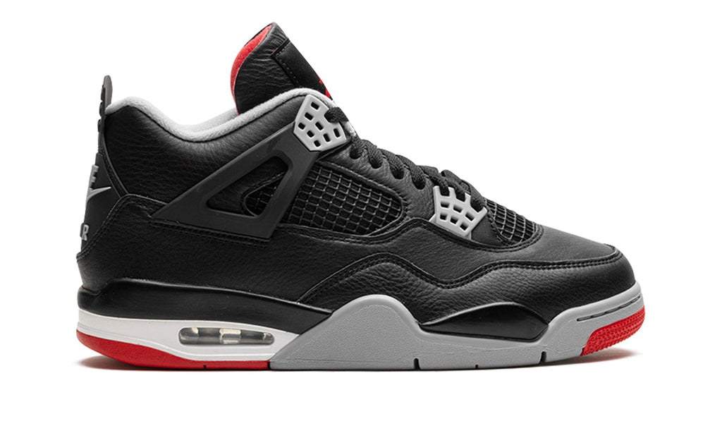 Air Jordan 4 Sneakers – Black, Grey & Red