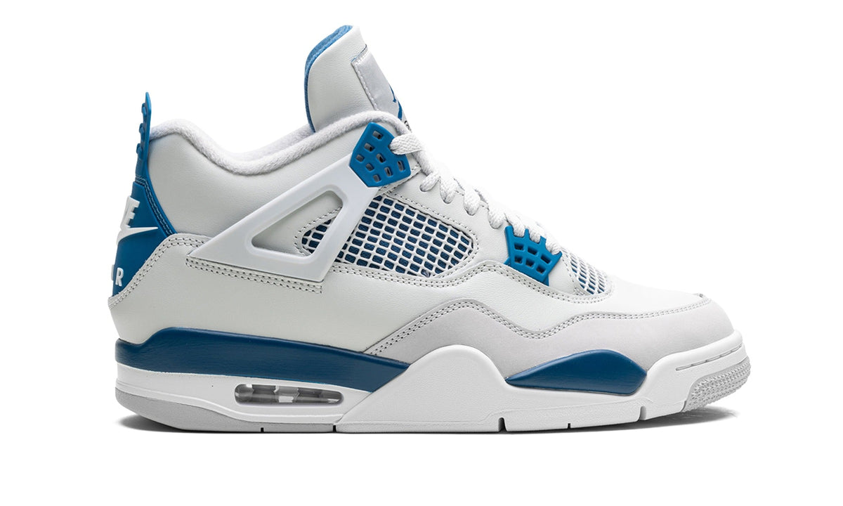 Air Jordan 4 Sneakers – White & Blue