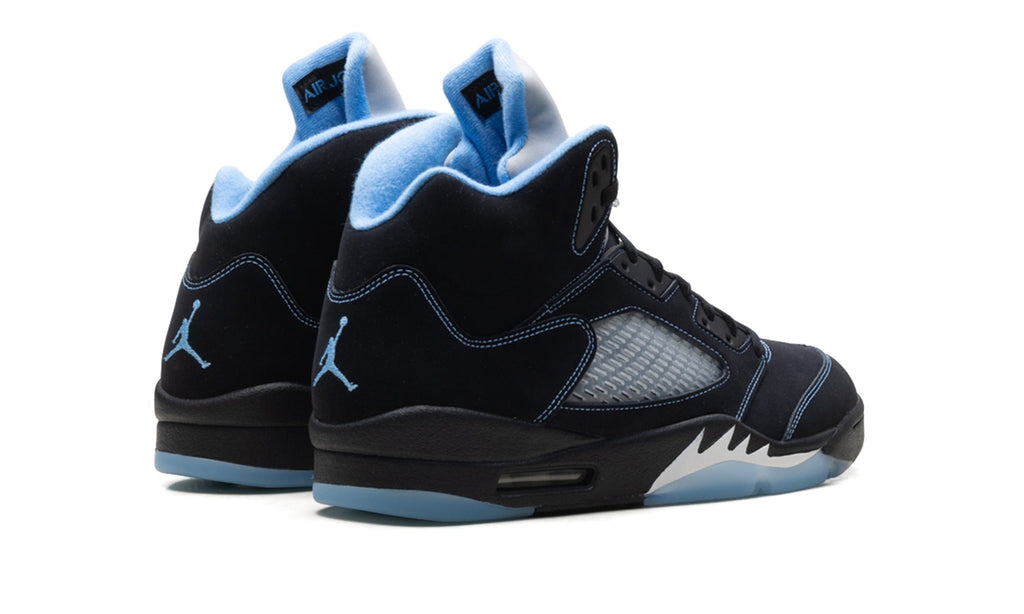 Air Jordan 5 High-Top Sneakers – Black, Light Blue & Silver