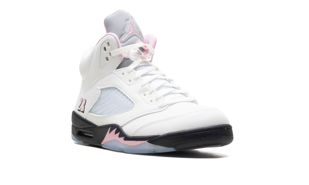 Air Jordan 5 Sneakers – White, Pink & Black