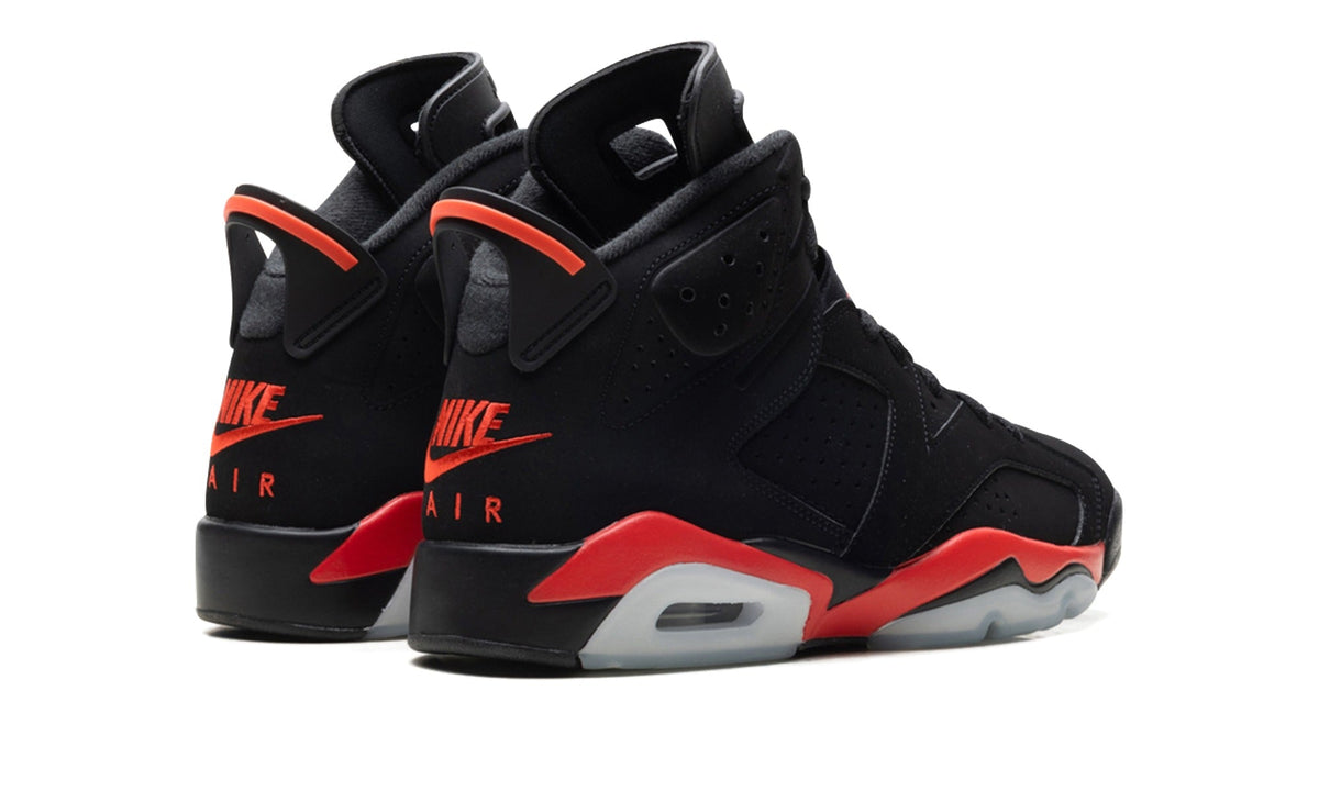 Air Jordan 6 Sneakers – Black & Infrared Red