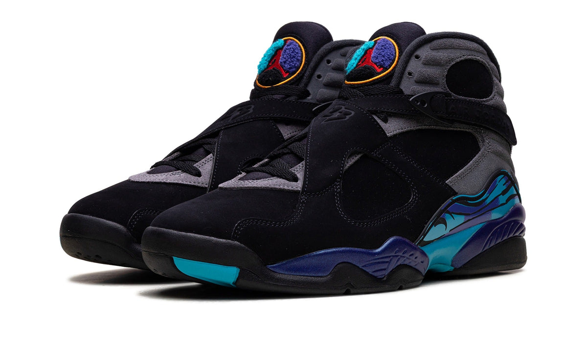 Air Jordan 8 Sneakers – Black, Grey, Purple & Teal