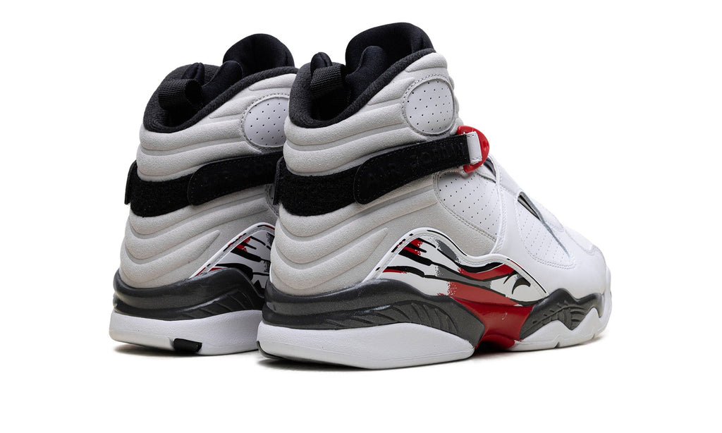 Air Jordan 8 Sneakers – White, Black & Red