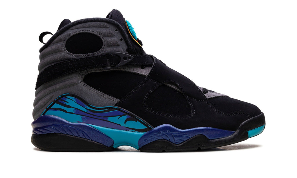 Air Jordan 8 Sneakers – Black, Grey, Purple & Teal