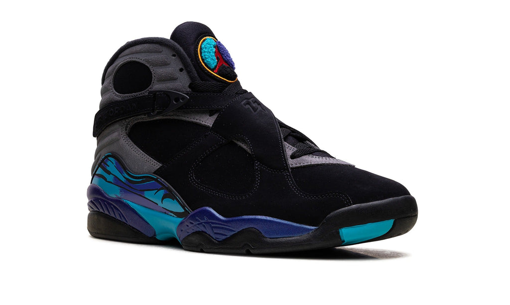 Air Jordan 8 Sneakers – Black, Grey, Purple & Teal
