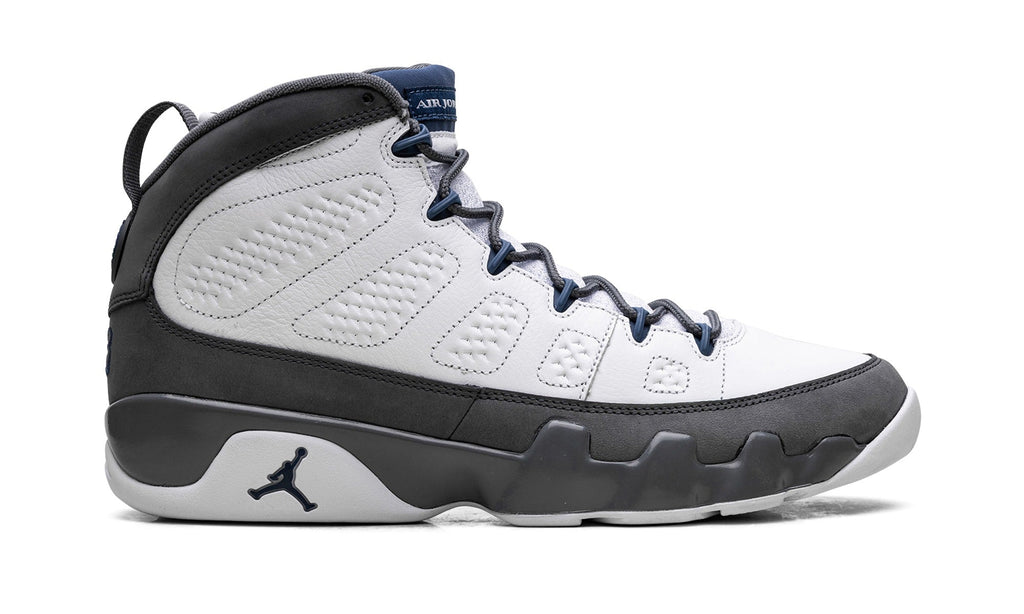 Air Jordan 9 High-Top Sneakers – White, Charcoal & Navy