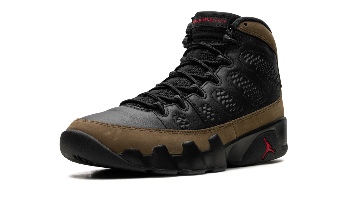 Air Jordan 9 High-Top Sneakers - Black & Olive Brown