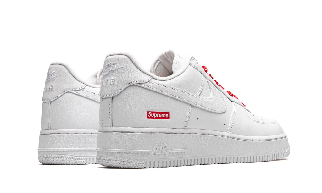 Supreme x Nike Air Force 1 Low Sneakers – White & Red