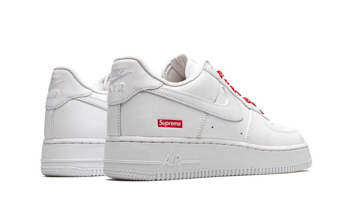 Supreme x Nike Air Force 1 Low Sneakers – White & Red