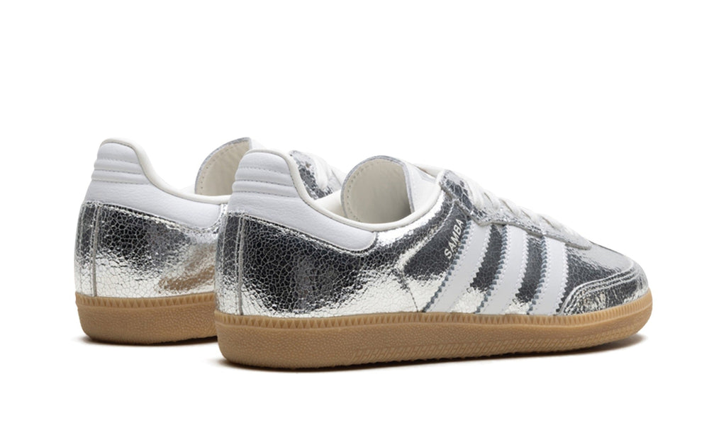 adidas Samba OG Sneakers – Metallic Silver, White & Gum