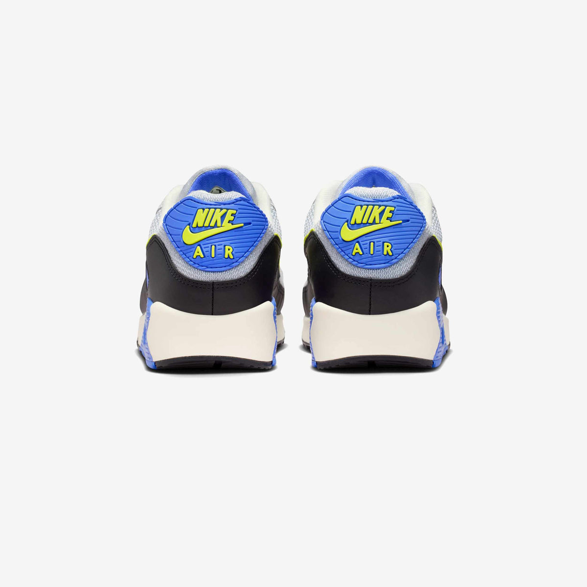 Nike Air Max Sneakers – White, Blue & Neon Yellow