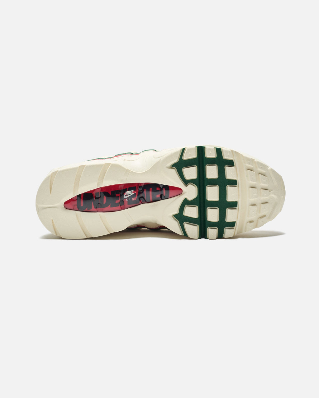 UNDEFEATED x Nike Air Max 95 Sneakers – Cream with Red & Green Accents