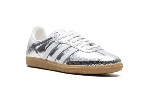 adidas Samba OG Sneakers – Metallic Silver, White & Gum