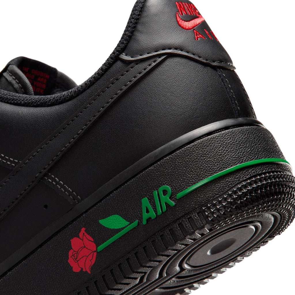 Nike Air Force 1 Low Sneakers – Black & Red Rose