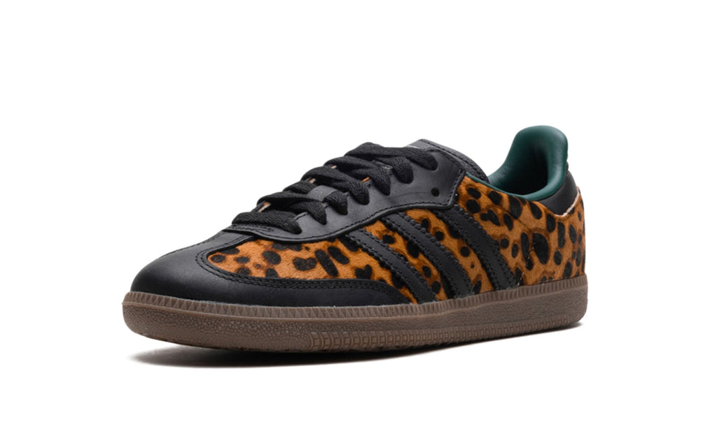 adidas Samba OG Sneakers – Leopard Print, Black & Gum