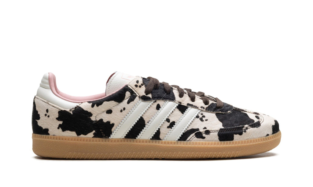 adidas Cow Print Sneakers - Off-White, Black & Gum