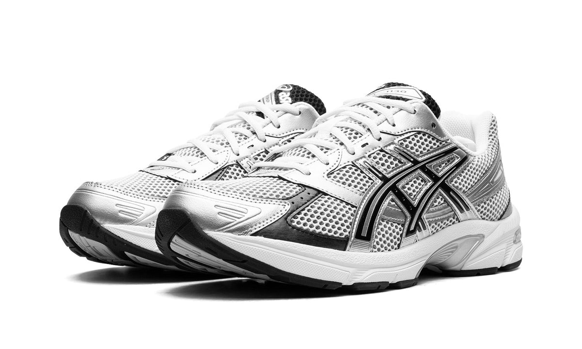 ASICS GEL-1130 Sneakers – White, Black & Metallic Silver