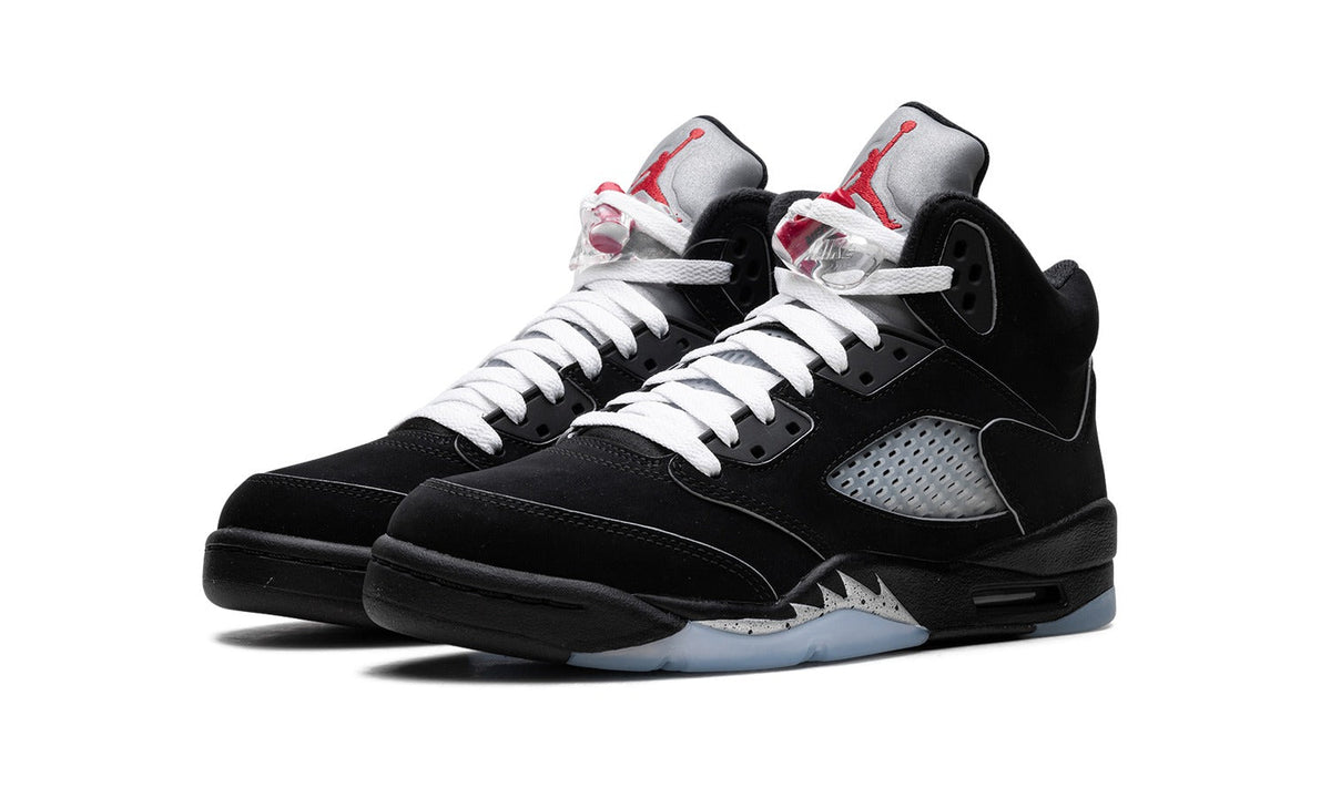 Air Jordan 5 Sneakers – Black, Silver & Ice Blue